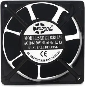 12cm AXIAL 1238 115V 120V AC 120mm x 38mm High Speed, for DIY Cooling Ventilation Exhaust Projects chassis case cabinets fan