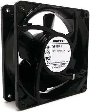 AXIAL 1238, Muffin Fan, 120V 115V AC 120mm x 38mm High Speed, for DIY Cooling Ventilation Exhaust Projects PAPST 4600N Full Metal