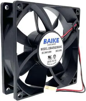 Baike DBA09225B24G 92mm DC 24V 4000RPM High Speed CFM Server Cooling Fan,92X92X25mm Dual Ball Bearing 74.5CFM 2Pin Fans Baike DBA09225B24G 92mm DC 24V 4000RPM High Speed CFM Server Cooling Fan,92X92X25mm Dual Ball Bearing 74.5CFM 2Pin Fans