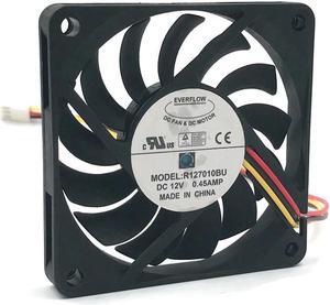 New original Everflow R127010BU DC12V 0.45A 7cm 7010 large wind fan cooling fan