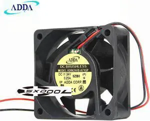 ADDA AD0624VB-A71GP 60mm 6025 24V 0.25A DC cooling fan inverter fan 2-wire