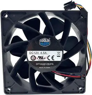 High Speed 120mm Cooling Fan 12cm,DF1203812B2FN DC 12V 4.50A 120X120X38mm Miner Cooler