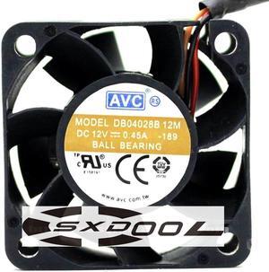 NEW AVC 4028 DB04028B12M-189 12V 0.45A 4cm three-wire server chassis fan