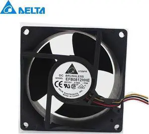 Delta EFB0812HHE -F00 DC12V 0.62A P/N:59P2572 Server Square Fan 3-wire 80x80x38mm