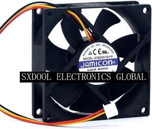 Original JF0825S1SA-R New UPS silent fan 3-wire JAMICON 12V 0.26A