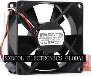 NEW Original NMB 3112KL-04W-B69 12V 0.58A 8CM Double Ball COU Server Fan 8032 3-pin