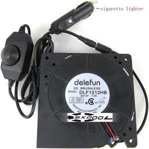 DLF1212HB For Car cold air cushion blower 12V 12032 double ball turbo blower 12cm 120mm cooling fan