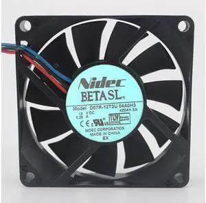 New CPU Fan Nidec D07R-12T3U 12V 0.29A 7015 70mm x 15mm 4 pin PWM Long Wire case cooler chassis fan hydraulic bearing cooling fan - Ethereum Mining ETH