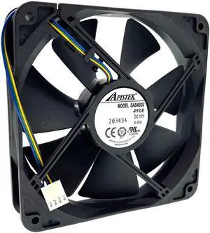 SAB4B2U -PFGE 120mm 12cm PWM Water Block Watercooler Cooling Fan,120X120X25mm 12V Dual Ball Bearing 2700RPM for Apistek Fans