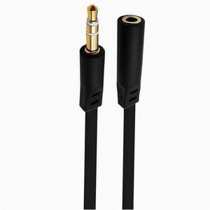 High elastic flat computer projection laptop TV output power amplifier speaker DC3.5 male and female bend audio extension cable Level 3 male and female straight head  15CM