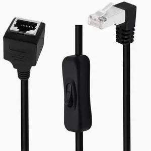 Super Class 6 Gigabit cat6e network cable with 304 switch control network Disconnect extension network cable  Male to female on the bend 1m