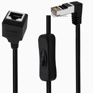 Super Class 6 Gigabit cat6e network cable with 304 switch control network Disconnect extension network cable  Male to female under bend 1m