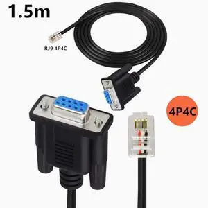 RS232 DB9 4P4C  Female head turn RJ11 RJ12 6P6C LAN Serial Console cable serial port COM