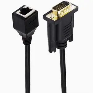 vga to Network port 0.15 m VGA to RJ45 cable The VGA signal is transmitted through a network cable  VGA male