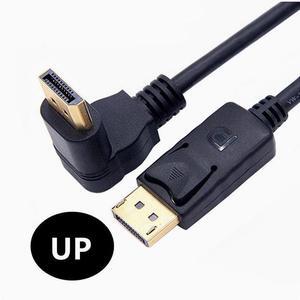 4K gold plated 90-degree upbending  elbow DP cable HD cable DisplayPort cable DP to DP conversion cable