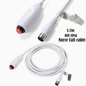 Nurse Call switch cable,6.35 Emergency Call Button Cable with clamp USB Nurse Call cable 8P nurse line Nurse Call switch cable,6.35 Emergency Call Button Cable with clamp USB Nurse Call cable 8P nurse line