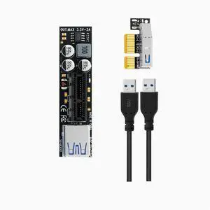 Mainboard PCI-E X4 port Extension cable PCI-E adapter cable Extension Extends the PCI-E port one male and one female