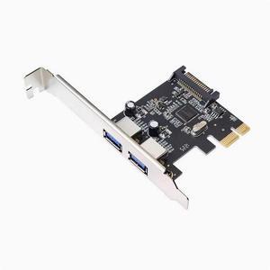 PCI-E to usb3.0 Expansion card 2-port high-speed desktop USB3.0 expansion card ASM1042  2-port USB