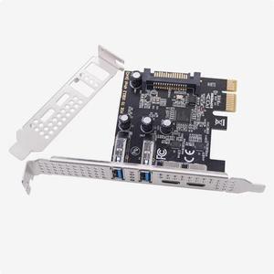 PCI-E to usb3.0 Expansion card 2-port high-speed desktop USB3.0 expansion card ASM1042  2-port USB+ 2-port C