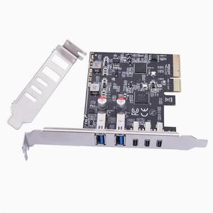 PCI-E to usb3.0 Expansion card 2-port high-speed desktop USB3.0 expansion card ASM1042  2-port USB+ 3-port C