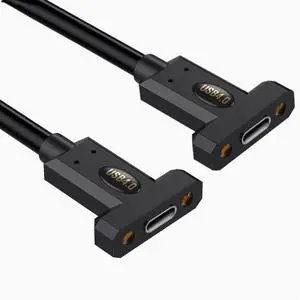 USB4 :Type-C master ear Turn Type-C master ear screws fixed panel extension cable 8K60HZ Lightning Multi-function 240W