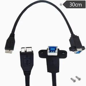 5Gbps speed USB3.0 Only print head with screw Data cable usb B female to micro b male conversion pair cable