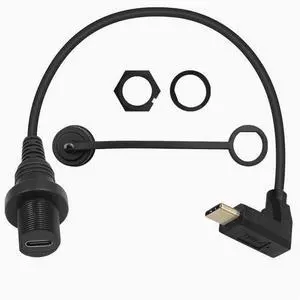 USB3.1 waterproof cable Car yacht motorcycle instrument panel type-c extension cable Data charging adapter cable male to female bend