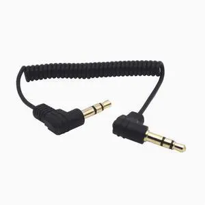 OD1.5mm Spring Mini 3.5MM to 3.5MM adapter Small to large earphones convert audio cables male and female Female to Male