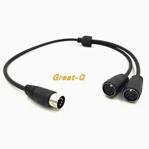 One-minute two-S terminal cable Four-pin video cable TV AV cable S-terminal cable MD4P male and female 5-PIN cable
