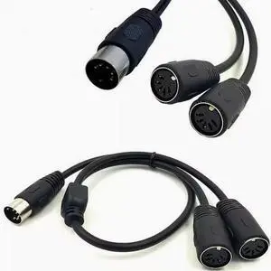 One-minute two-S terminal cable Four-pin video cable TV AV cable S-terminal cable MD4P male and female 7-PIN cable