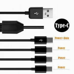 USB one drag four charging cable one point four with four type-c interface mobile phone charging data cable