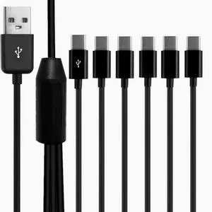 USB one drag six charging cable one point six with six type-c interface mobile phone charging data cable