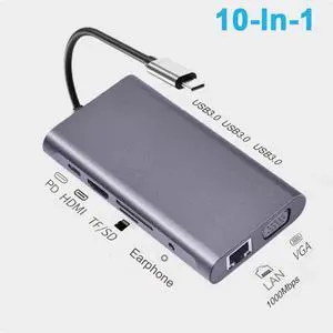 Type-C 10-in-1 HUB Dock 10 in 1 Laptop Dock hub USB
