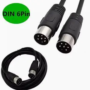 Large DIN line DIN6-line Large DIN 6Pin din6P Large DIN6P public audio data signal connection cable 3m