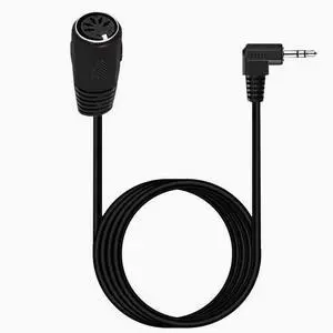 3.5mm 90 elbow audio plug to MIDI 5-core adapter Computer audio output MIDI5-core DIN5P 0.5m Male to Female