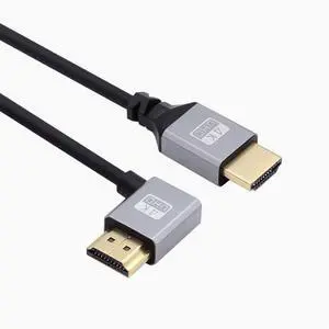 hdmi double male spring cable stretched 90 degrees side bend TV computer projector monitor HD cable 4k60hz Right Angle hdmi double male spring cable stretched 90 degrees side bend TV computer projector monitor HD cable 4k60hz Right Angle
