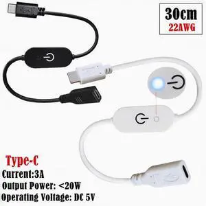 type-c touch dimmer switch Controller with blue indicator light with memory connection strip no strobe 3A