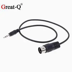 3.5 Audio Plug to MIDI 5-core adapter Computer audio output MIDI5-core DIN5P cable