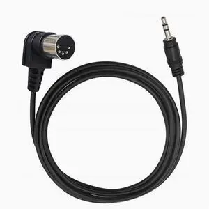 3.5 Audio Plug to MIDI 5-core adapter Computer audio output MIDI5-core DIN5P cable 0.5m Left Angle