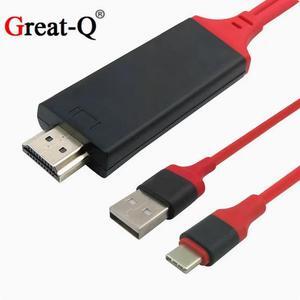 Mobile phone to TV with the same screen cable Computer cable typec to HDMI video converter usb projection cable