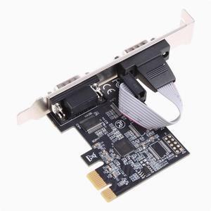 PCI-E 2 Serial port card pcie to COM9 pin RS232 Industrial control serial port expansion card AX99100 chip