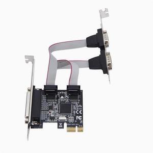 PCI-E 1 Parallel port 2 Serial card pcie to COM9 pin RS232 industrial control serial port expansion card AX99100 chip