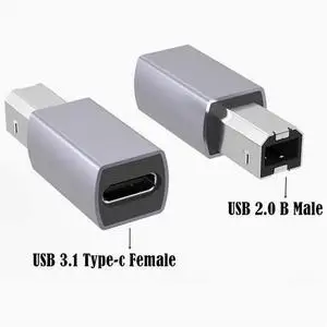 Aluminum alloy housing type-c female USB BM electronic organ print adapter USB C to Printer head