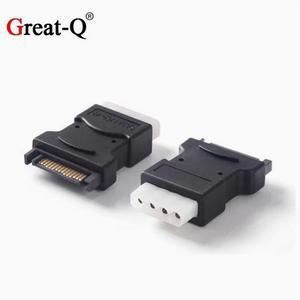 IDE Large 4PIN female to SATA 15P male hard drive power adapter 4Pin Molex IDE