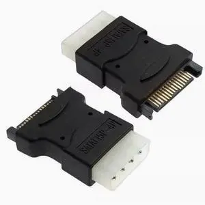 IDE Large 4PIN female to SATA 15P male hard drive power adapter 4Pin Molex IDE Male to Male