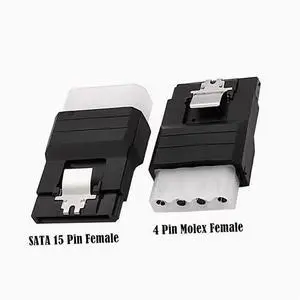 IDE Large 4PIN female to SATA 15P male hard drive power adapter 4Pin Molex IDE Female to Female IDE Large 4PIN female to SATA 15P male hard drive power adapter 4Pin Molex IDE Female to Female
