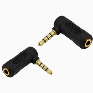 Gold plated 3.5mm male to female audio connector elbow for Apple iPhone 3.5mm 4 pole