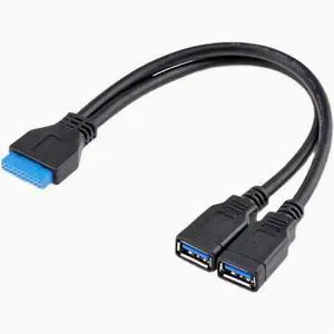 Mainboard 20pin to usb3.0 19 pin male to USB3.0 Dual male conversion cable 20pin to 2 male Female to Male