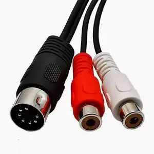 DIN male 7Pin revolution 2RCA Lotus Male/Female Vintage audio device adapter 7Pin Din male 0.5m Male to Female