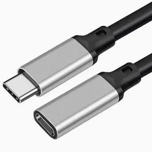 Type-c extension cable Revolution female conversion cable USB3.2 Data cable 4K projection cable Dock hard disk connection cable Silver 5m Male to Female Type-c extension cable Revolution female conversion cable USB3.2 Data cable 4K projection cable Dock hard disk connection cable Silver 5m Male to Female